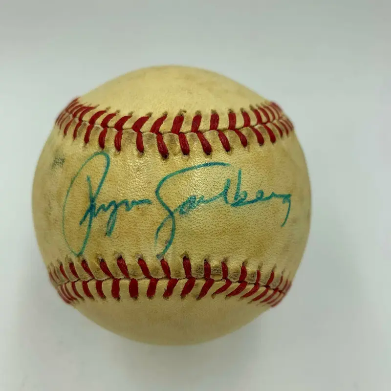 Rare Ryne Sandberg Rookie Signed National League Feeney Baseball Cubs JSA