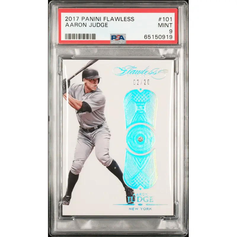 Aaron Judge 2017 Panini Flawless Diamond Rookie #101 #2/20 PSA 9 Mint