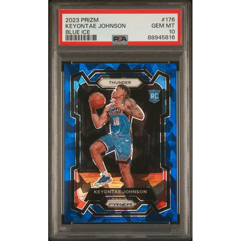 Keyontae Johnson 2023 Panini Prizm #176 Blue Ice #90/125 PSA 10 Gem Mint