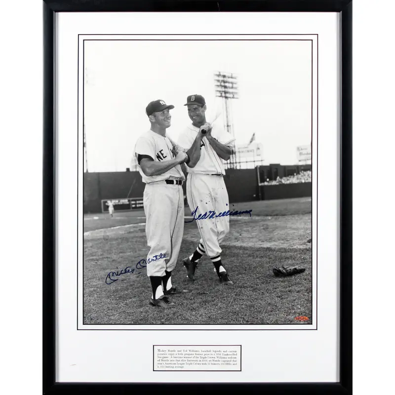 Mickey Mantle & Ted Williams Authentic Signed Framed Photo BAS #AE09816