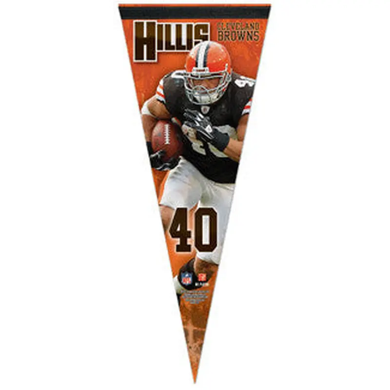 Peyton Hillis "Action 40" Cleveland Browns Premium Felt Collector's Pennant (LE /1,000)
