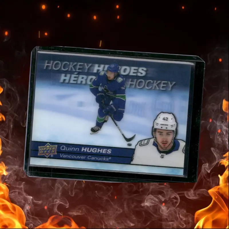 2021-22 Upper Deck Tim Hortons Quinn Hughes Hockey Heroes Lenticular #H-8