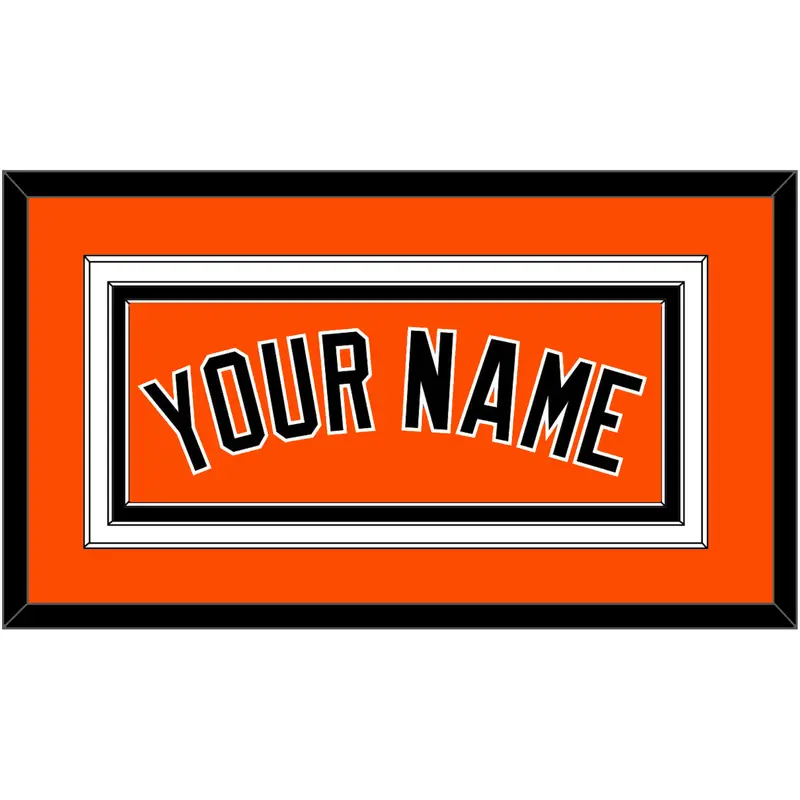 Baltimore Name - Alternate Orange - Triple Mat 2