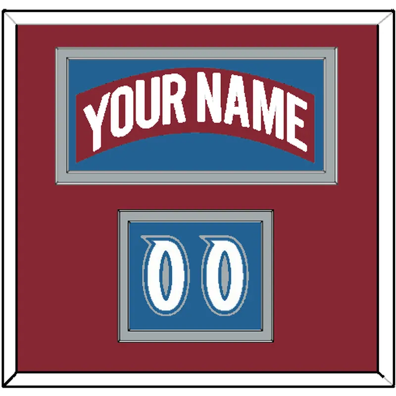 Colorado Nameplate & Number (Shoulder) - Road Burgundy (1995-1996) - Double Mat 2
