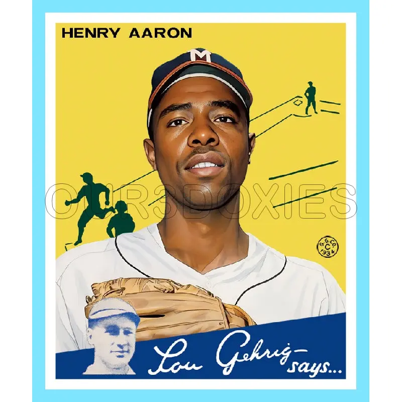 Hank Aaron 1934 Goudey Custom Card - 3710