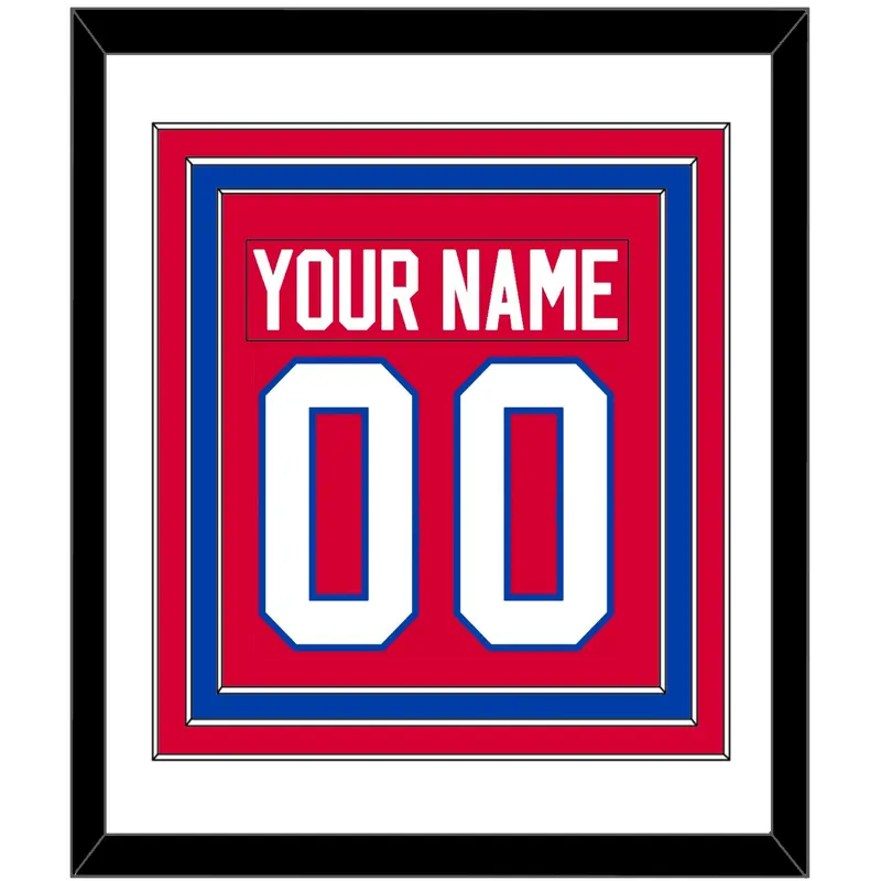 Washington Nameplate & Number (Back) Combined - Road Red (1979-1987) - Triple Mat 1