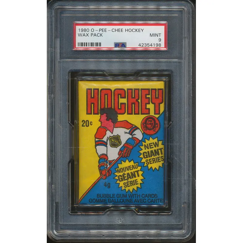 1980 1980/81 OPC O-Pee-Chee Hockey Unopened Wax Pack PSA 9