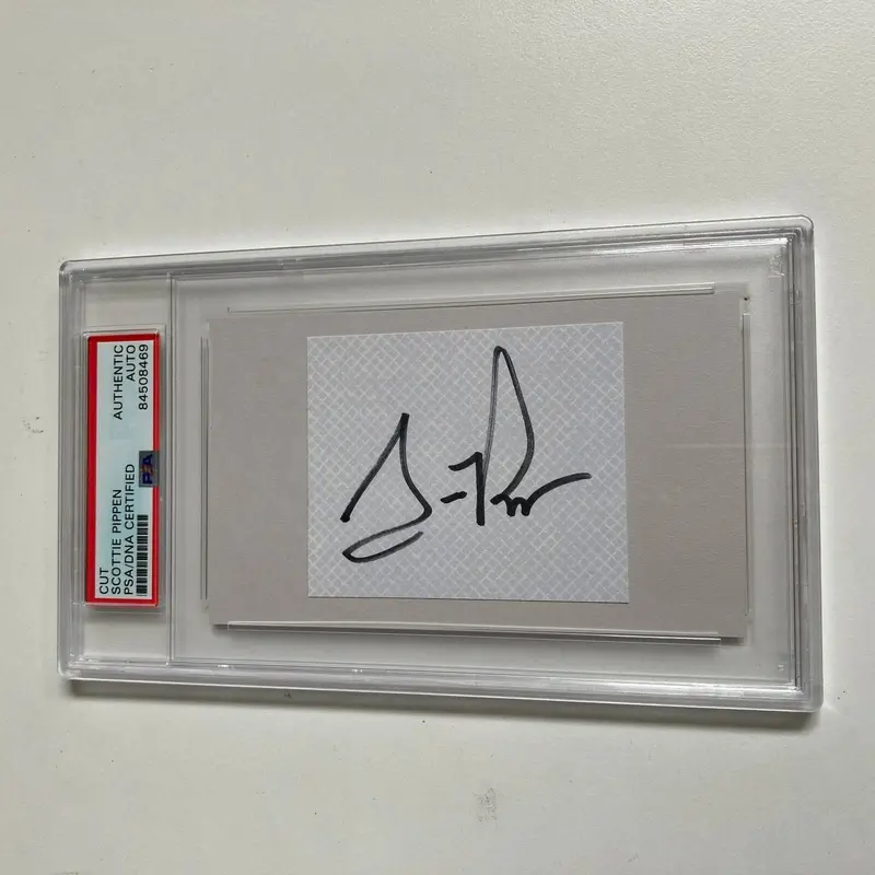 Scottie Pippen Chicago Bulls Signed Cut Auto Autograph PSA DNA & JSA COA