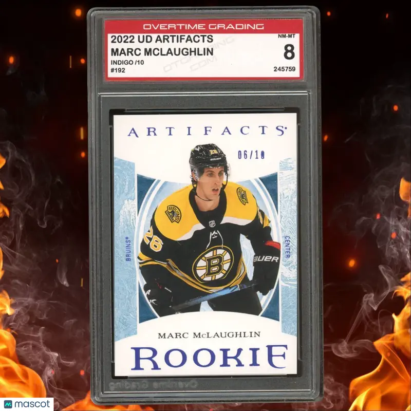 2022-23 Upper Deck Artifacts Marc McLaughlin Indigo Blue Rookie 06/10 OTG 8 #192