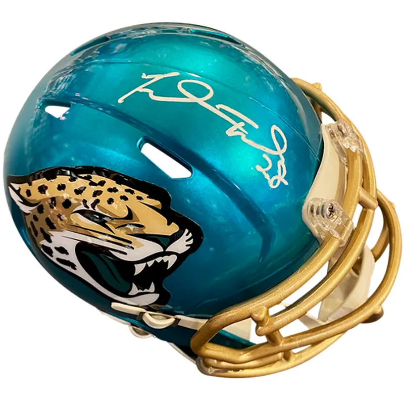 Fred Taylor Autographed Jacksonville Jaguars (FLASH Alternate) Mini Helmet - Beckett
