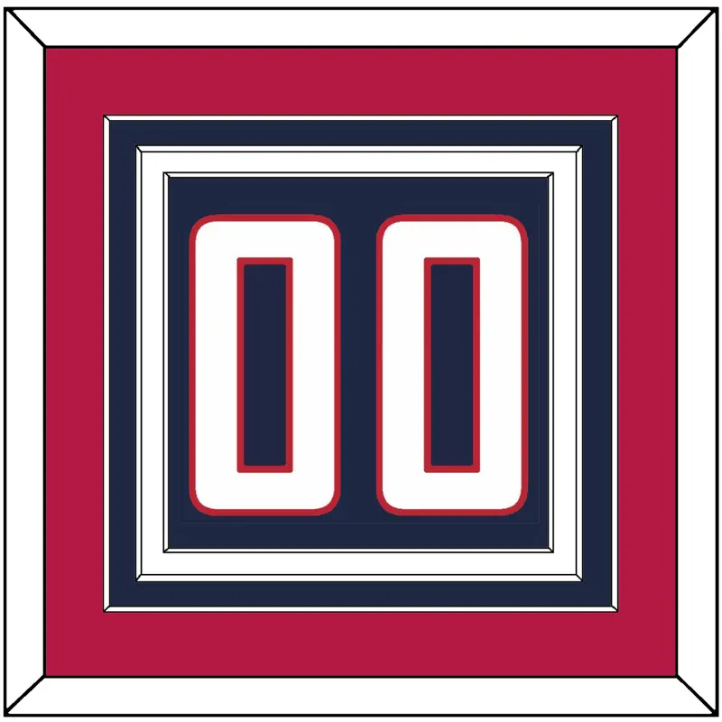 United States Mens Hockey Number - 2010 Olympics Road Blue - Triple Mat 3