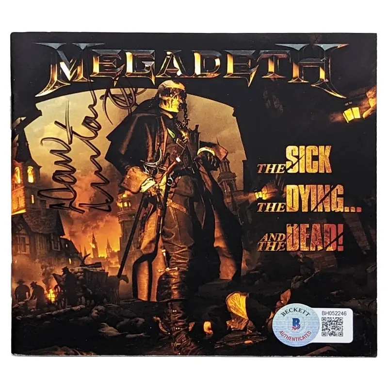 Dave Mustaine Megadeth Signed The Sick, The Dying...And The Dead Cd Insert BAS
