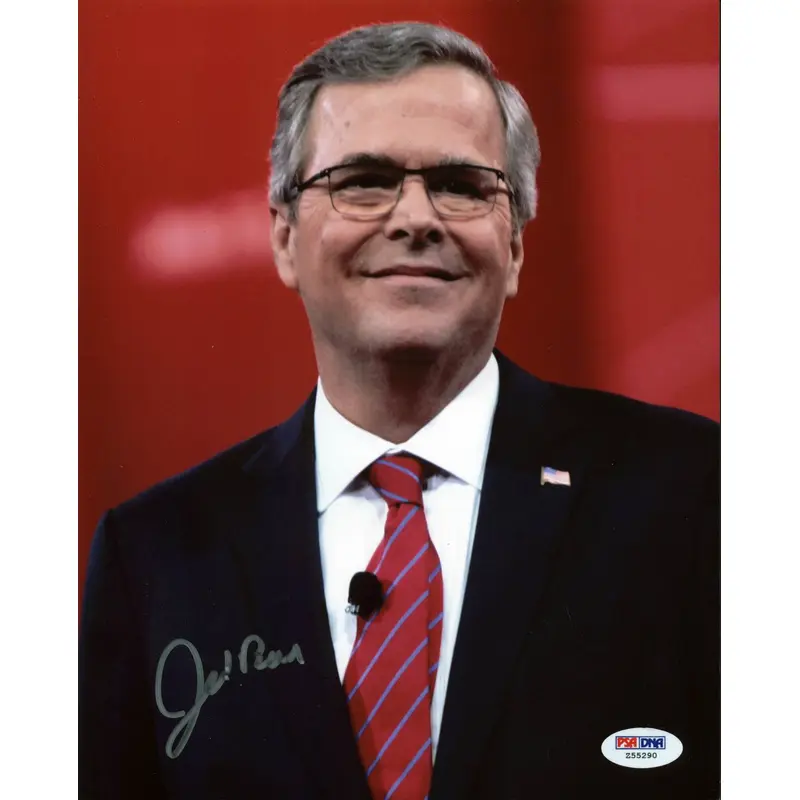 Jeb Bush Presidential Candidate Signed Authentic 8X10 Photo PSA #Z55290