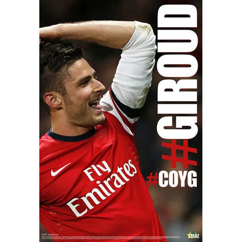 Olivier Giroud "COYG" Arsenal FC Goal Celebration Soccer Poster - Starz 2014 (#45)