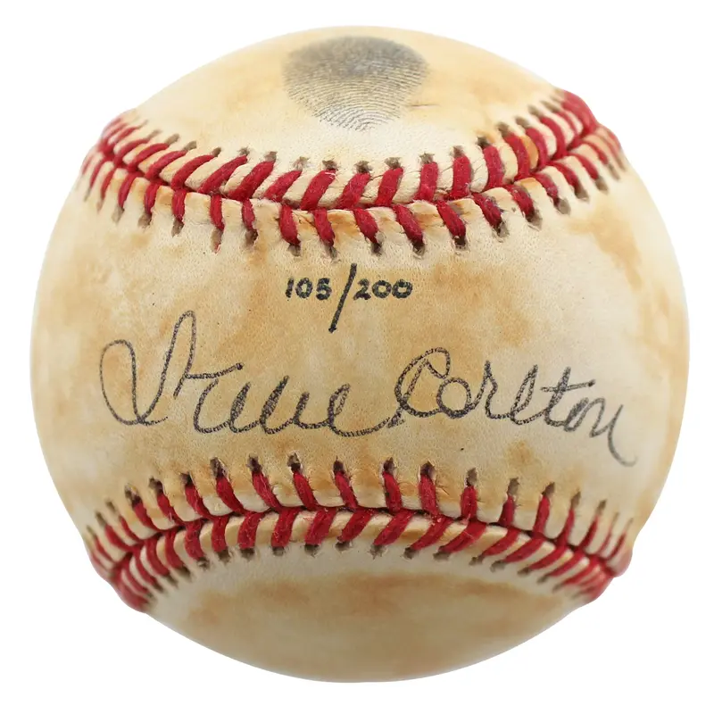 Phillies Steve Carlton Signed Thumbprint Onl Baseball LE #105/200 BAS #BD23253