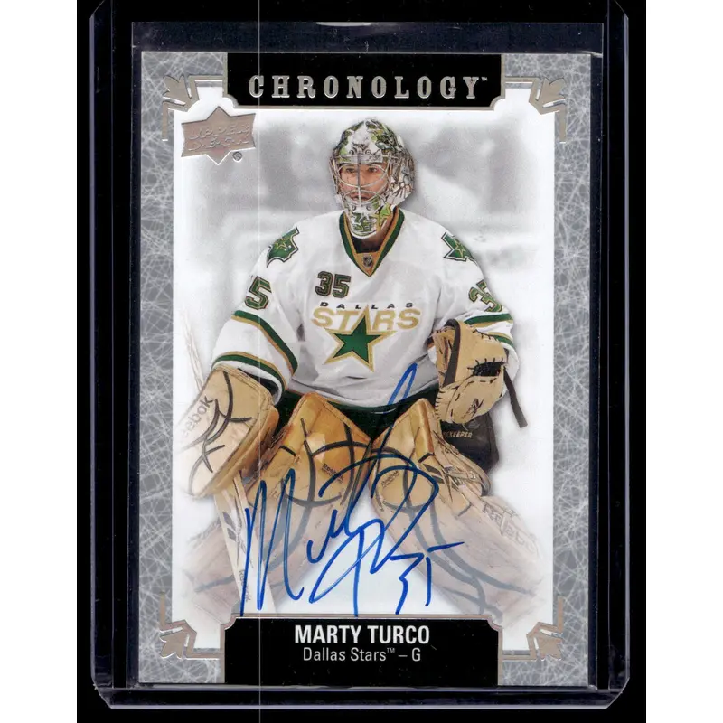 2018-19 Upper Deck Chronology - Franchise History Autographs - Marty Turco #FH-DA-MT