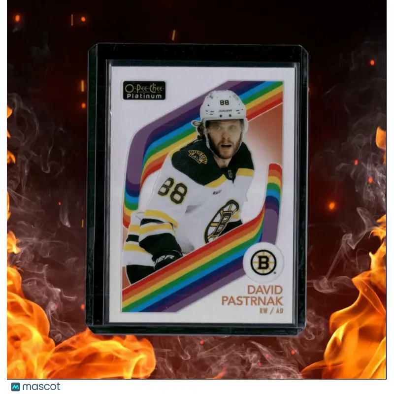 2023-24 O-Pee-Chee Platinum David Pastrnak Retro Rainbow #R-58