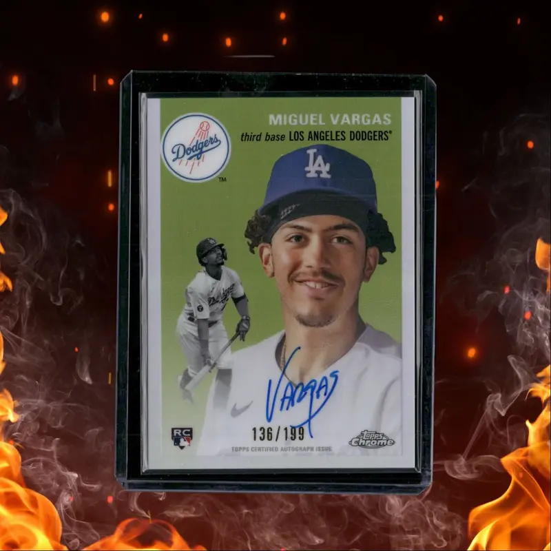 2023 Topps Chrome Platinum Miguel Vargas Refractor Auto #CBA-MV