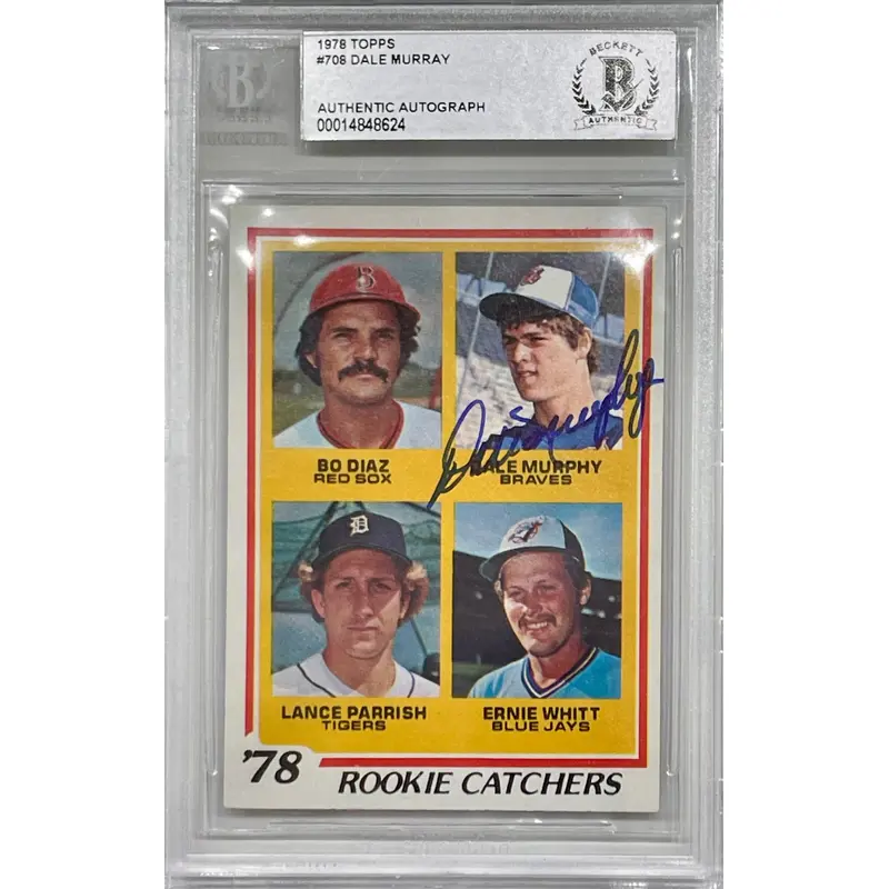 Dale Murphy Autographed 1978 Topps Atlanta Braves Card - Beckett