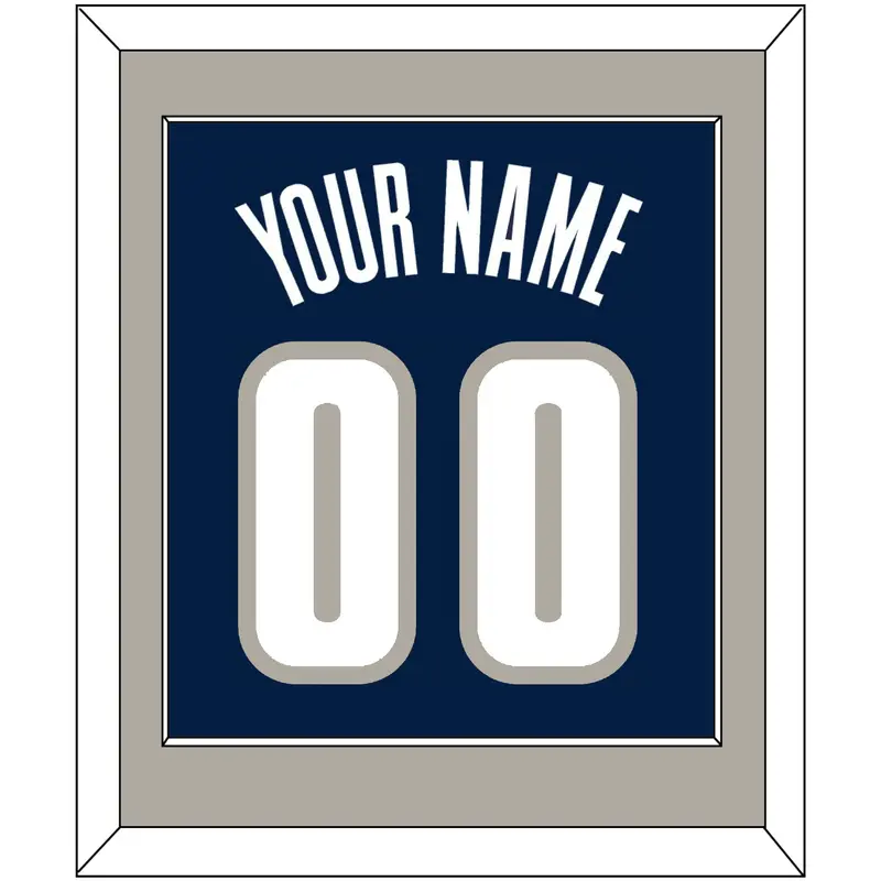 Georgetown Basketball Name & Number - Road Blue (1994-1996) - Single Mat 2