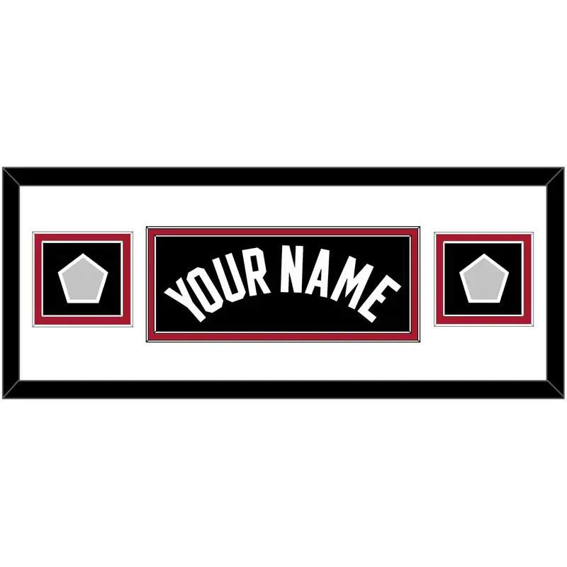 Miami Name & 2 Finals Patches - Road Black (1999-2008) - Double Mat 2