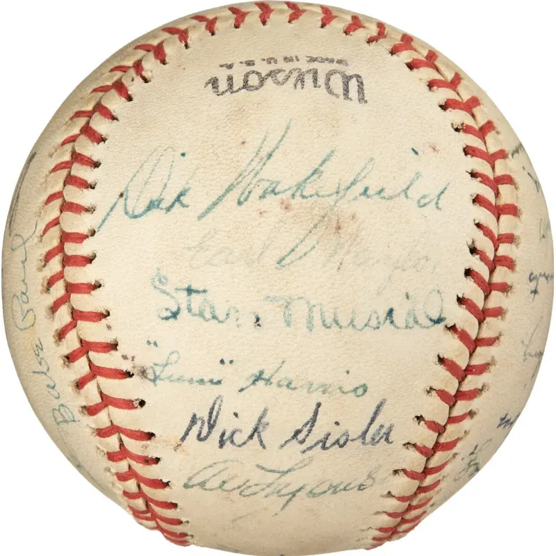 Earliest Known 1939 Stan Musial Pre Rookie All Star Game Signed Baseball PSA DNA