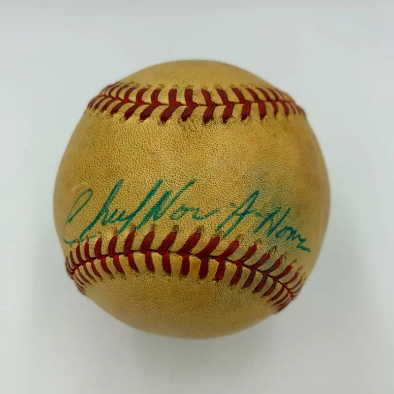 Rare Chief Noc-A-Homa Single Signed NL Baseball Atlanta Braves With JSA COA