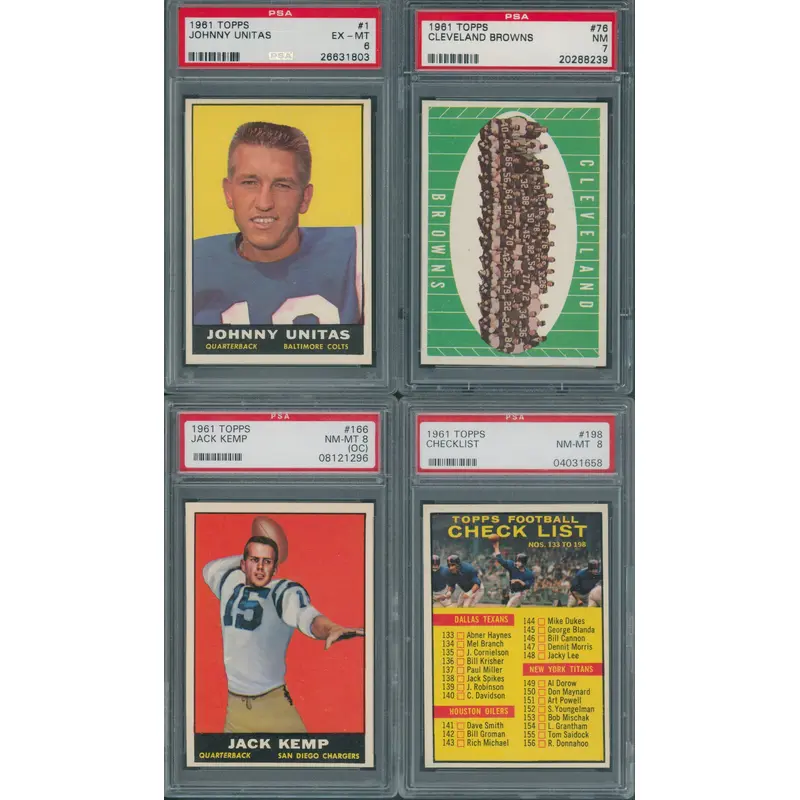 1961 Topps Football Complete Set EX/MT (198) (23-514)