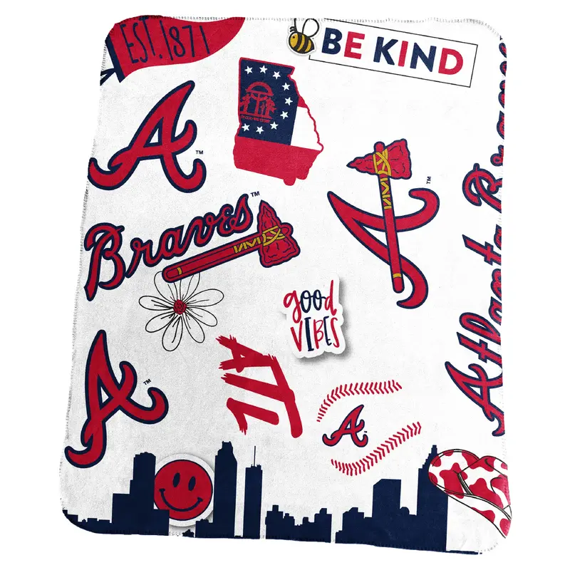 Atlanta Braves Classic Native Fleece Throw