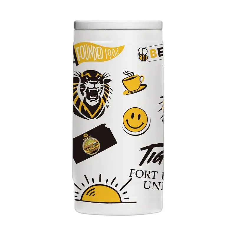 Fort Hays State 12oz Native Powdercoat SlimCan Coolie