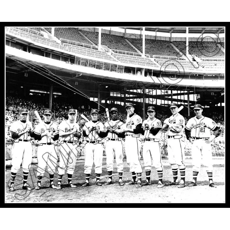 1955 Milwaukee Braves 8X10 Photo - Aaron Mathews Spahn - 905