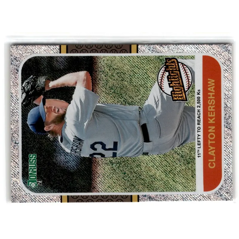 2021 Donruss Highlights Clayton Kershaw #HI11