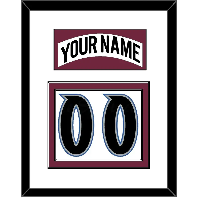 Colorado Nameplate & Number (Back) - Home White (1999-2001) - Double Mat 1