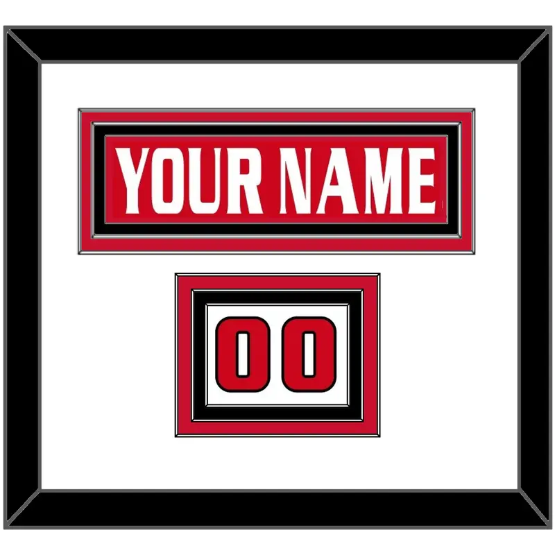 Ottawa Nameplate & Number (Shoulder) - Road/Home Red Jersey (1999-2007) - Triple Mat 2