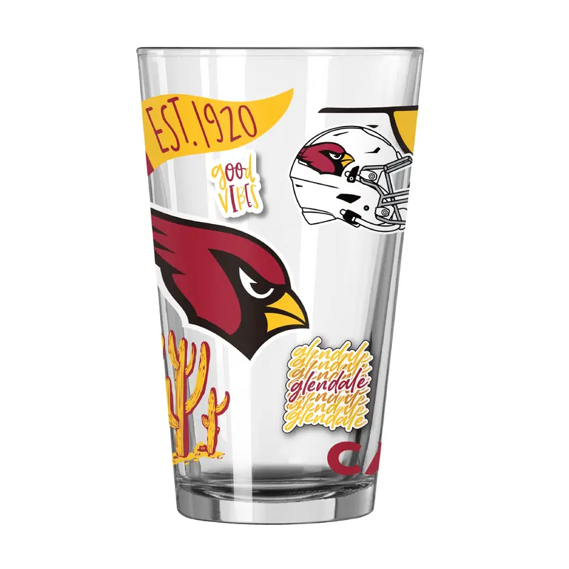 Arizona Cardinals 16oz Native Pint Glass