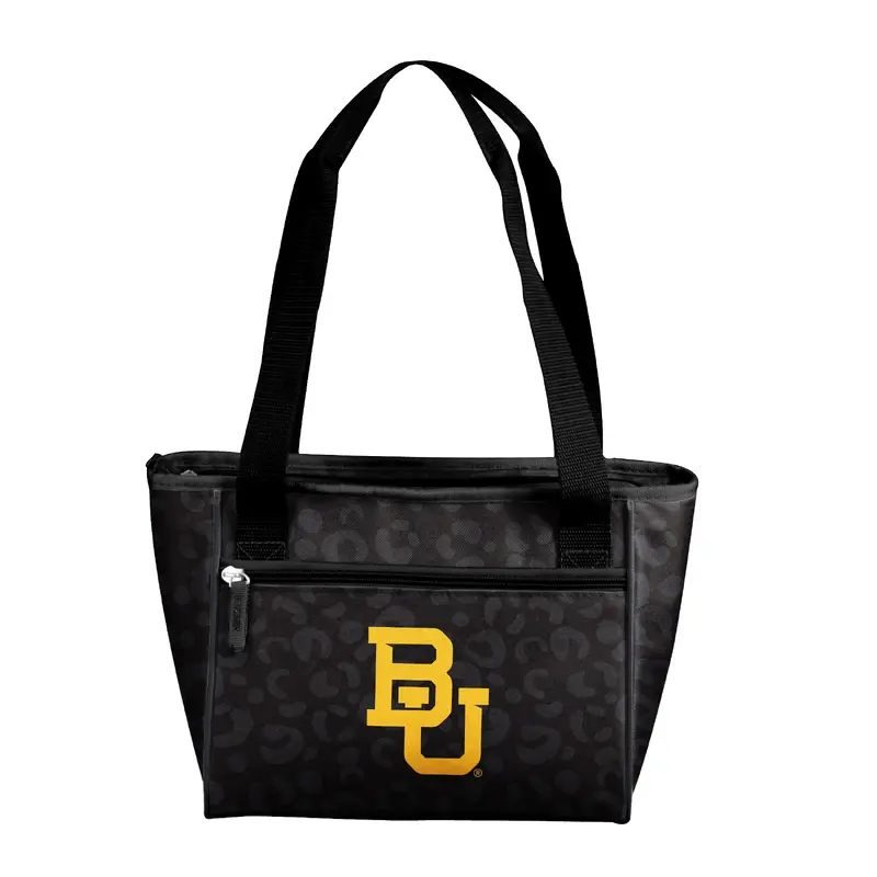 Baylor Leopard Print 16 Can Cooler Tote