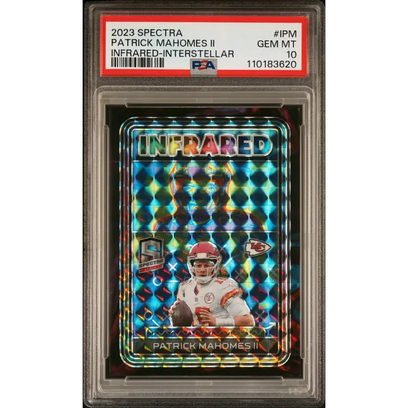 Patrick Mahomes 2023 Panini Spectra Infrared Interstellar #21/50 PSA 10 Gem Mint