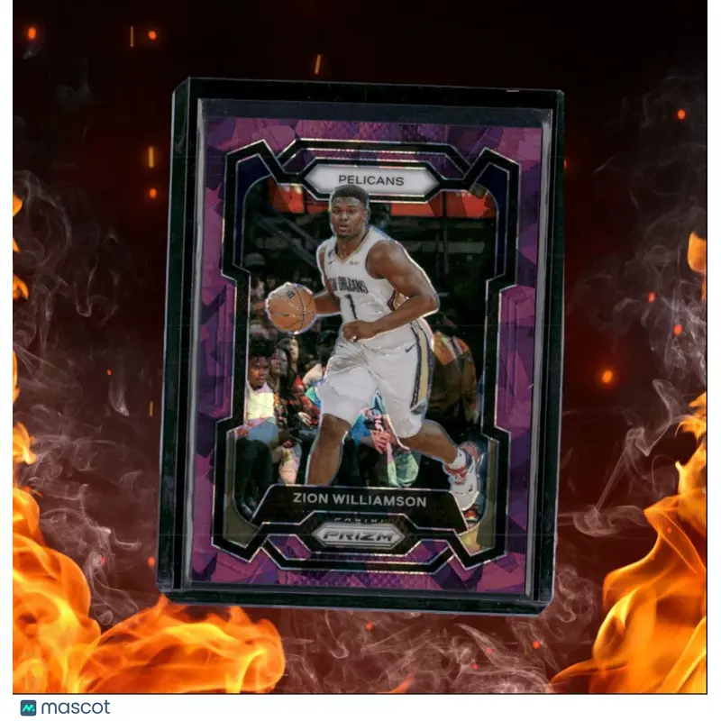 2023-24 Panini Prizm Zion Williamson Purple Cracked Ice Prizm 082/149 #27