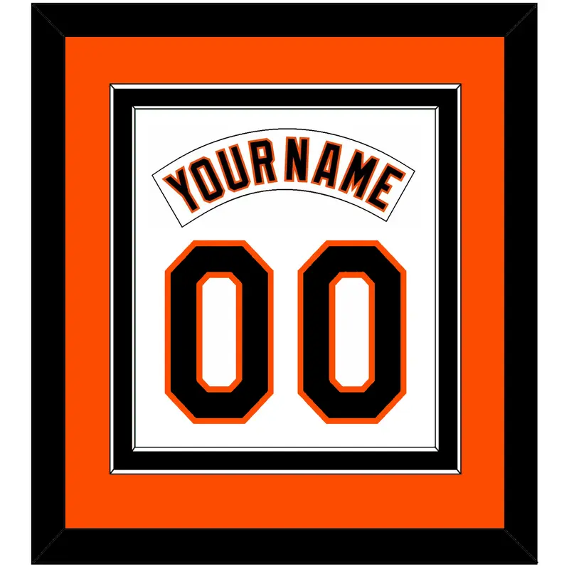 Baltimore Nameplate & Number Combined - Home White (1995-1997) - Double Mat 3