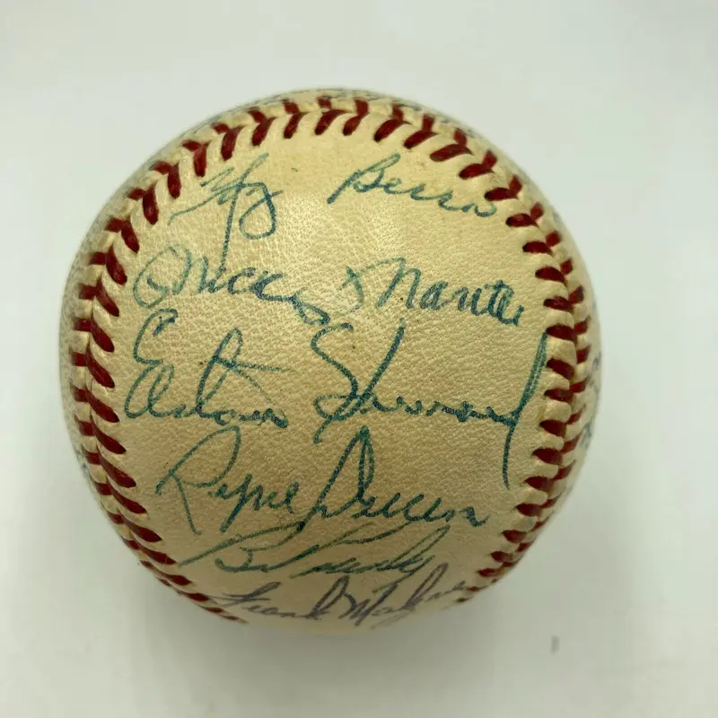 Mickey Mantle 1958 All Star Game Team Signed American League Baseball JSA COA