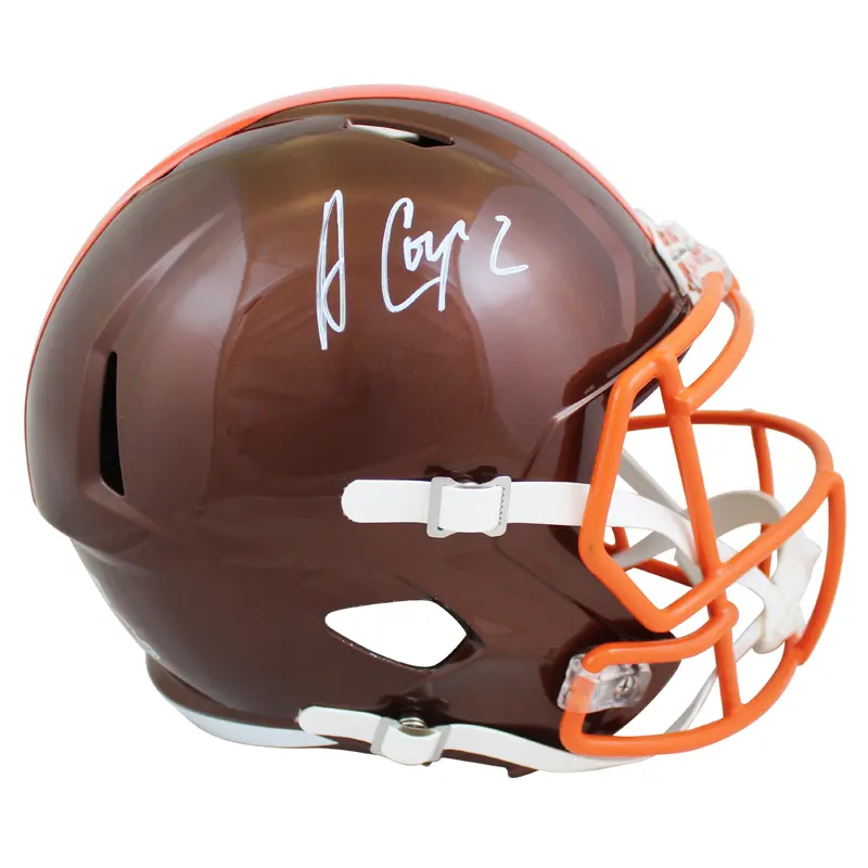 Browns Amari Cooper Authentic Signed Flash Full Size Speed Rep Helmet BAS Wit