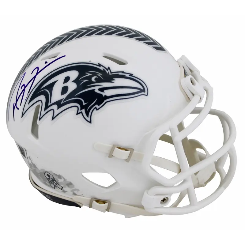 Ravens Ray Lewis Signed Salute To Service III Speed Mini Helmet BAS Witnessed
