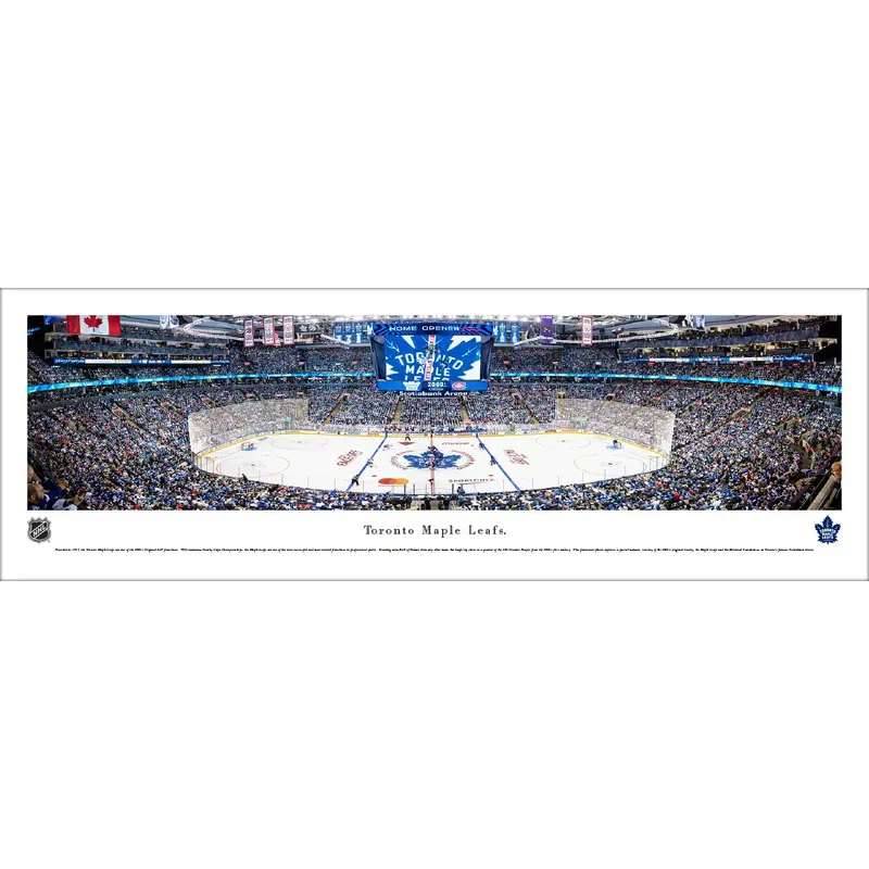 Toronto Maple Leafs Scotiabank Arena Game Night Panoramic Poster Print - Blakeway