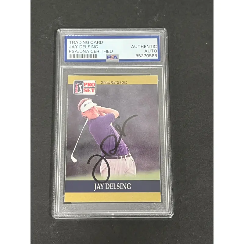 1990 PGA Tour Pro Set #46 Jay Delsing Signed Card PSA/DNA Autographed Slabbed Golf