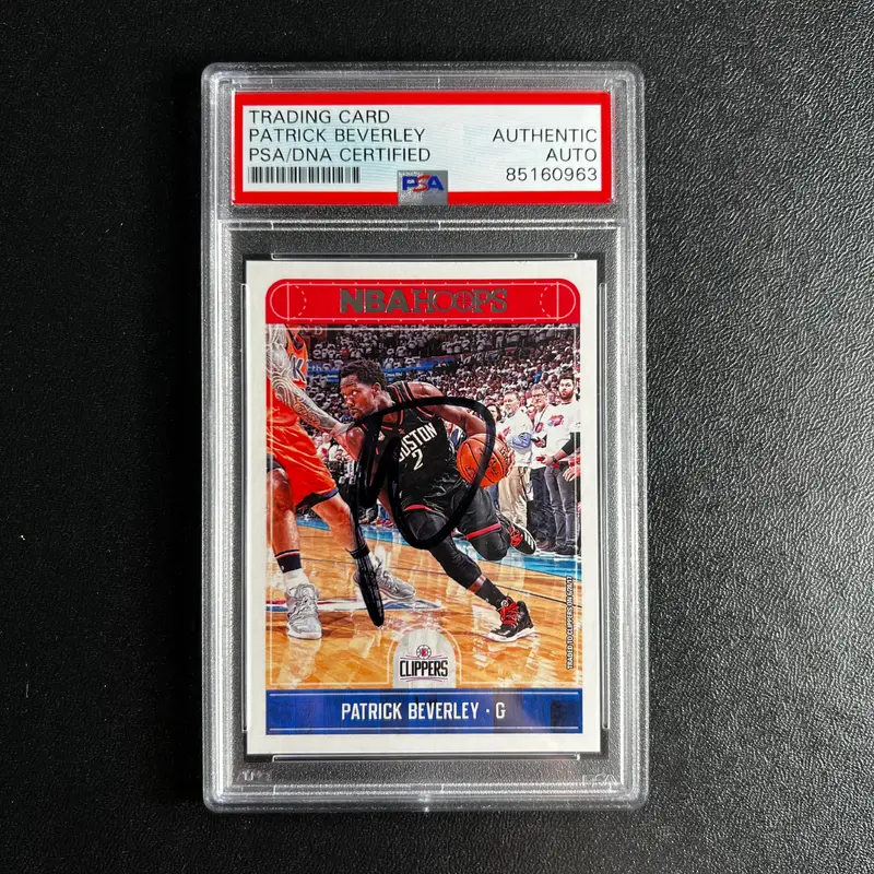 2017-18 Panini Hoops #190 Patrick Beverley Signed Card AUTO PSA Slabbed Clippers