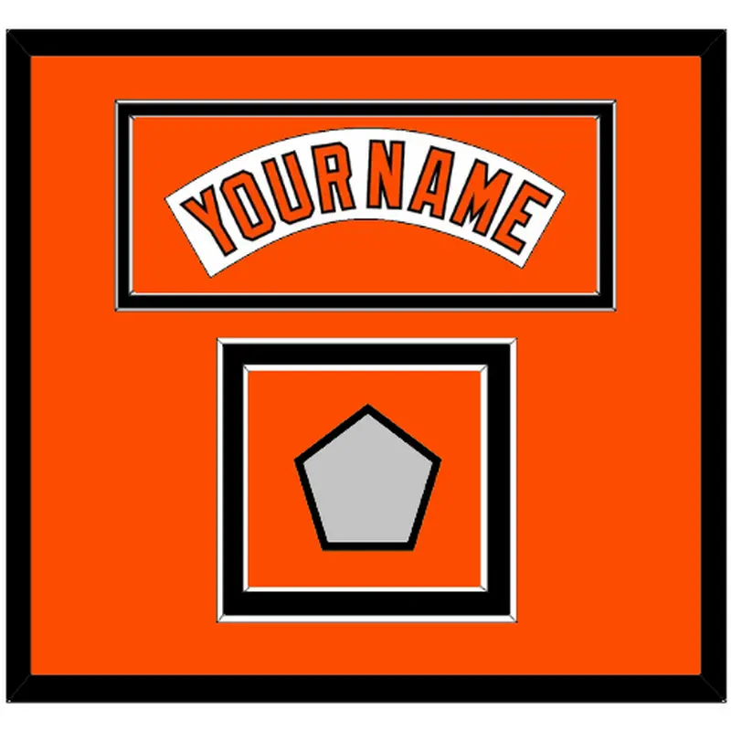 Baltimore Nameplate & World Series Jersey Patch - Home White (1978-1988) - Double Mat 3