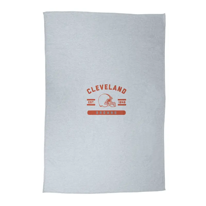 Cleveland Browns Athletic Gray Sublimated Sweatshirt Blanket