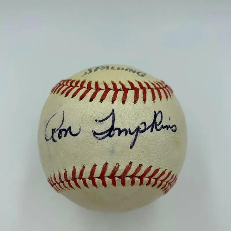Ron Tompkins Chicago Cubs Single Signed Baseball With JSA COA