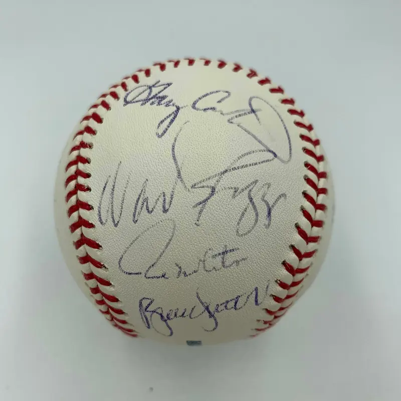 Gary Carter Ozzie Smith Paul Molitor Al Kaline Hall Of Fame Signed Baseball JSA