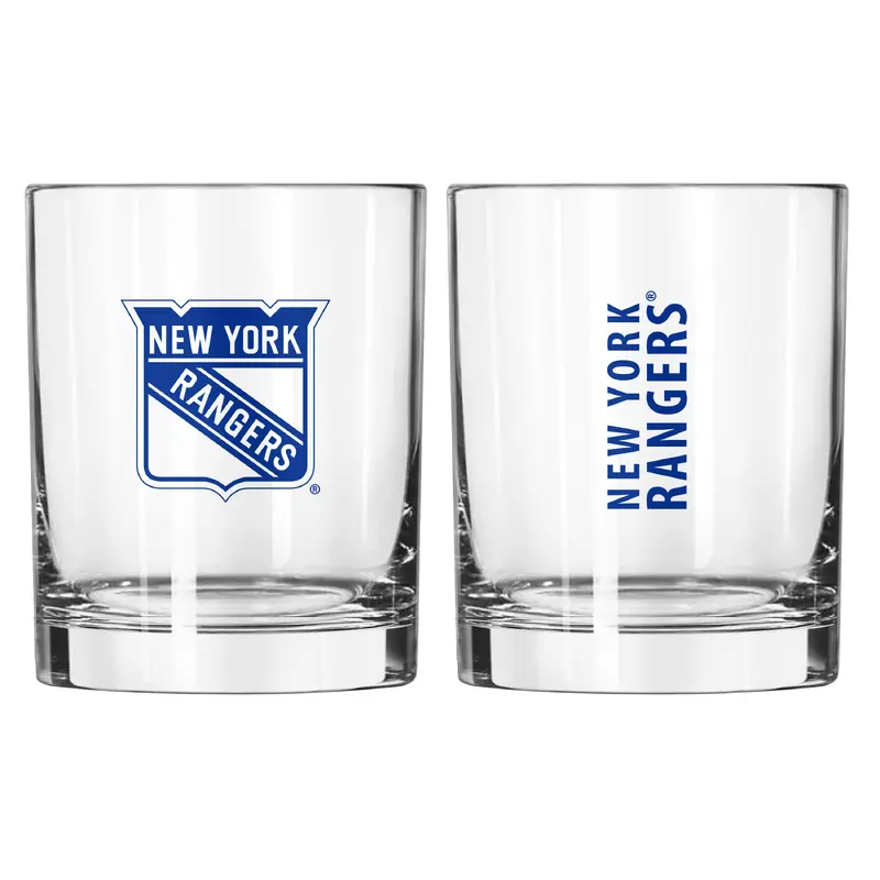 New York Rangers 14oz Gameday Rocks Glass